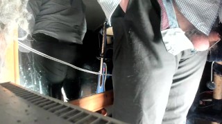 my cock in the trousers