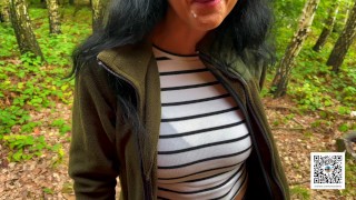 Outdoor risky fuck in forest - Tonny and Mia