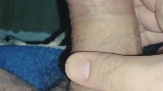 Big dry white cock masturbates and finishes slowly