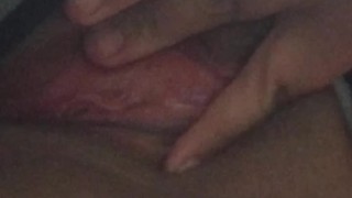 Just playing with my bellybutton and showing my pussy