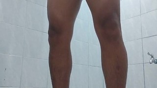 Solo boy cum and masturbate in the toilet