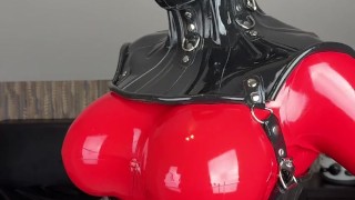 Heavy rubber bondage helmet - Miss Fetilicious