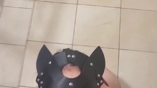 Drinking piss in the hallway @@for more private content follow my mym@@@