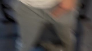 At the gym with a super hard-on