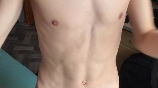 Horny Twink playing with his cock 😈