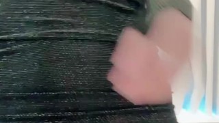 Cute girl self weight training torture nipples