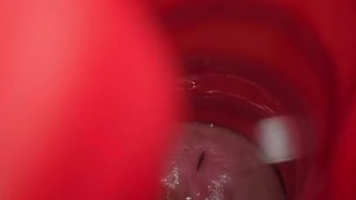 Red Tunnel Of Frot Straight Edge Cock Block Dangling Close Up Cock Twink Shorties