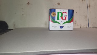 Male Box Crush in Socks, flattened by my 89kg size 11 feet