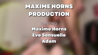 Threesome Parisian couple with a trans with generous curves