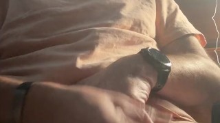 Pumping my fat cock smokin up