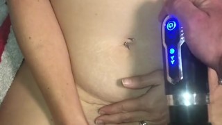 Who Can Cum First Mutual Masturbation With Toys featuring the Gluck Gluck 9000 & Hitachi Magic Wand