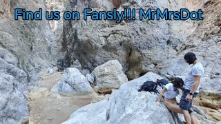 Risky public sex inside a canyon!!! Find full video on Fansly, MrMrsDot