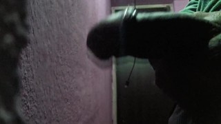 Locker Room Handjob cums