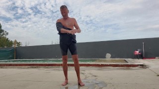 No cum, just a shrunken cold wet cock.