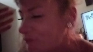 Fucking my wife from behind then she licks up all the cum and deep throats daddy's cock.