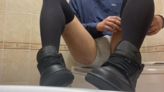 Boy Wearing High Socks , Ankle Socks Masturbate