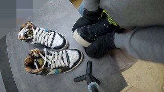 Fucking Adidas Hardcourt and NMD, jerking off on Osiris Bronx