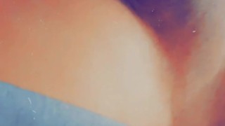 Lonely blonde with big boobs fucks herself