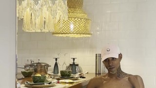 Hard dick student playing with his big cock