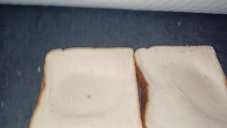 Bread Crush & Trample in Socks. Size 11 feet 89kg male crush 👣👣