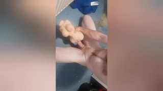 Really horny teen fucks his sex doll