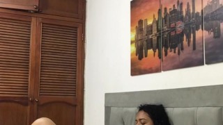 My stepsister masturbates and makes a hot video.