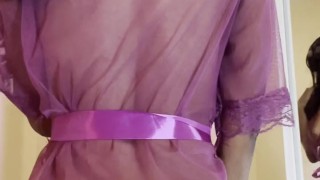 Purple vs. Black Sheer Robe Try On Haul