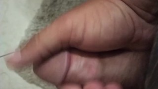 Quick masturbation with explosive cumshot