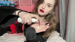 ASMR Vampire eating, nails, plastic and stones