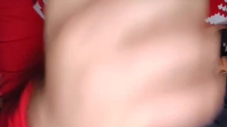 Wearing my clothes Humping panties