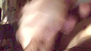 Skinny naked guy in bed has wet dream and finishes off his perfect cock head