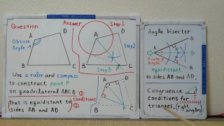 Tokyo 2024-1st [1]Q9 Draw an Angle Bisector.[JapanMath]
