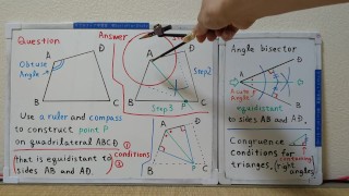 Tokyo 2024-1st [1]Q9 Draw an Angle Bisector.[JapanMath]