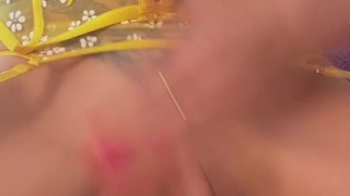 UKs longest labia gets wet .