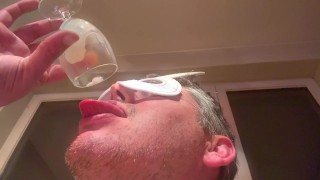 Double ejaculation and eating all that deliciously sticky sperm, 🤤 mmm miam