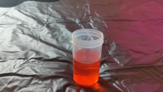 Halloween bloody enema from my new enema machine with inflatable nozzle