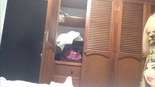 Hot girl strips and records a video for her lover