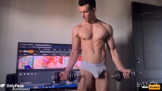 Aesthetic Body Flex Muscle worship passion straight boy