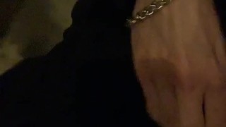 Pupper Fox public flashing soft cock Zg cock and ball ring
