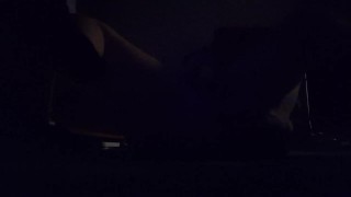Orgasiming in the dark (lots of wimpering)