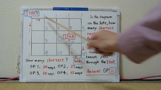 How many shortest routes are there?[JapanMath]