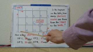 How many shortest routes are there?[JapanMath]