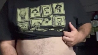 Chubby Man Cums Hard In Kitchen