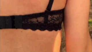 You promised to take me for a walk, not to jerk me off completely! - Outdoor Amateur Porn