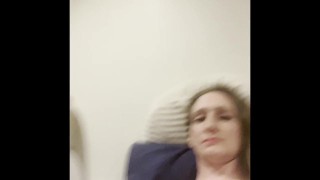 Cute trans girl rubs herself until she cums