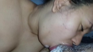 I stood there just sucking until he cum, creampie came in my mouth overflowing🍆🥛🤤😋😵🥛🫦🥛🥛🥛🥛