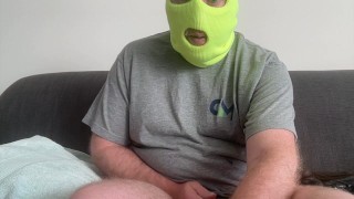 Sucking & Deepthroating 9 inch black cock dildo