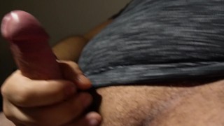 Colombian Stud Tease: See-Thru Black Underwear Solo Masturbation