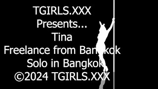 TGIRLS XXX - Ploy Striptease & Play In Her Black Sexy Dress