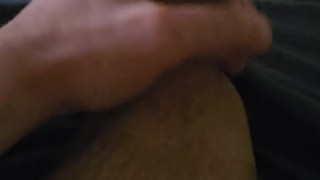 POV stroking my morning wood to a huge load